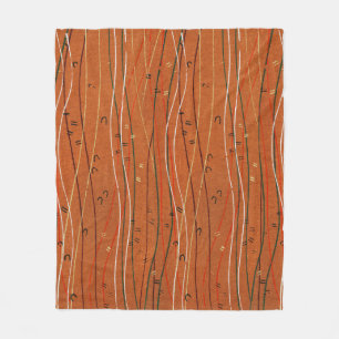 Golvende rode strepen: moderne Japanse abstracte k Fleece Deken