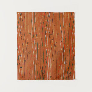 Golvende rode strepen: moderne Japanse abstracte k Wandkleed