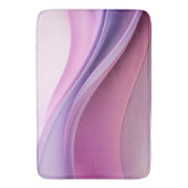 Golvende roze en lavendelkleurige vormen badmat (Voorkant Verticaal)