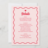 Golvende Roze Lichten Bachelorette Weekend Route Kaart (Achterkant)