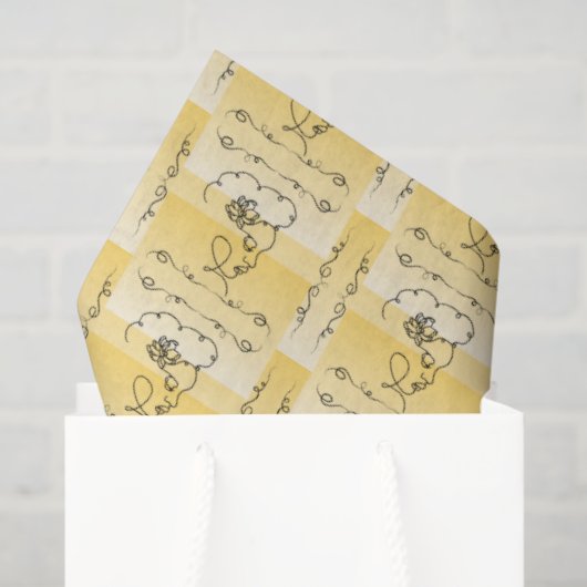 Golvende schoonheid Goudenroede tissuepapier (Cadeauzakje)