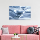 Golvende sneeuwbanken en Frozen Stream Canvas Afdruk (Insitu (Woonkamer))