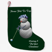 Golvende Sneeuwman Kerstmis Kleine Kerstsok (Voorkant)