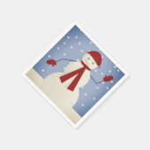 Golvende Sneeuwman Servet (Hoek)