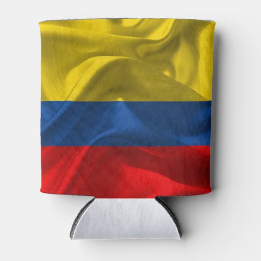 Golvende stof nationale vlag van Colombia Blikjeskoeler (Voorkant)