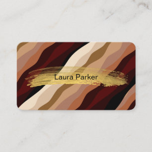 Golvende strepen Elegante Moderne Gebogen Visiteka Visitekaartje