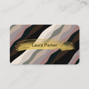 Golvende strepen Elegante moderne gebogen visiteka Visitekaartje