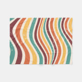 Golvende strepen, grunge. retro fleece deken (Voorkant (Horizontaal))