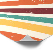 Golvende strepen, grunge. retro poster (Hoek)