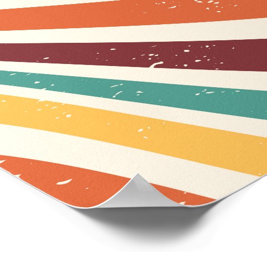 Golvende strepen, grunge. retro poster (Hoek)