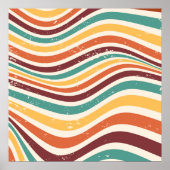 Golvende strepen, grunge. retro poster (Voorkant)