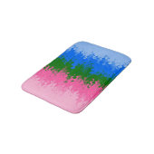 Golvende Trippy Abstract Omniromantische Pride Vla Badmat (Gekanteld)