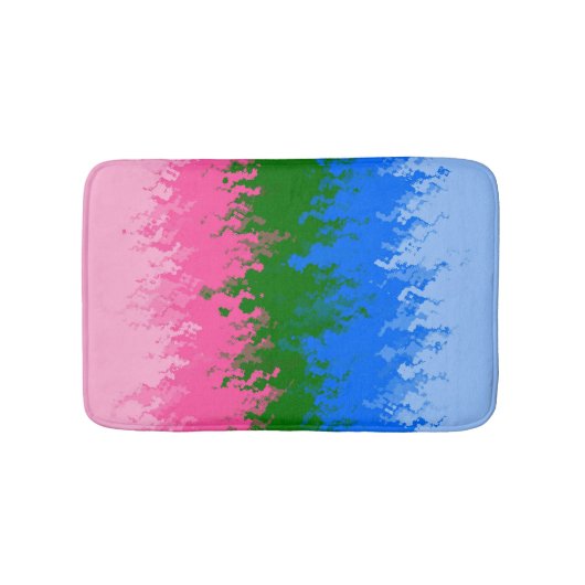 Golvende Trippy Abstract Omniromantische Pride Vla Badmat (Voorkant)