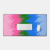 Golvende Trippy Abstract Omniromantische Pride Vla Bureaumat (Keyboard & Muis)