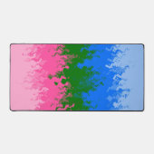 Golvende Trippy Abstract Omniromantische Pride Vla Bureaumat (Voorkant)