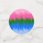 Golvende Trippy Abstract Omniromantische Pride Vla Confetti (Kleine voorkant)