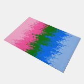 Golvende Trippy Abstract Omniromantische Pride Vla Deurmat (Schuin)