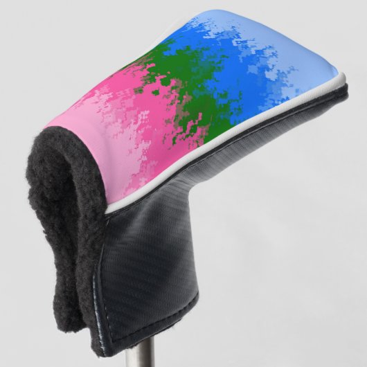 Golvende Trippy Abstract Omniromantische Pride Vla Golfheadcover (3/4 voorkant)