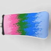 Golvende Trippy Abstract Omniromantische Pride Vla Golfheadcover (Voorkant)