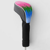 Golvende Trippy Abstract Omniromantische Pride Vla Golfheadcover (Schuin)