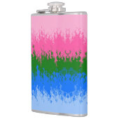 Golvende Trippy Abstract Omniromantische Pride Vla Heupfles (Links)