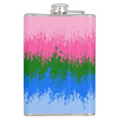 Golvende Trippy Abstract Omniromantische Pride Vla Heupfles (Achterkant)