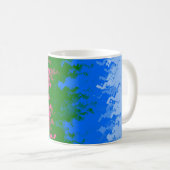 Golvende Trippy Abstract Omniromantische Pride Vla Koffiemok (Voorkant rechts)