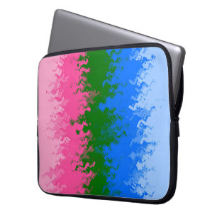 Golvende Trippy Abstract Omniromantische Pride Vla Laptop Sleeve