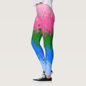 Golvende Trippy Abstract Omniromantische Pride Vla Leggings (Links)