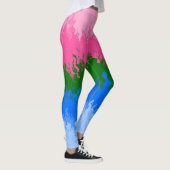 Golvende Trippy Abstract Omniromantische Pride Vla Leggings (Rechts)
