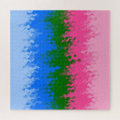 Golvende Trippy Abstract Omniromantische Pride Vla Legpuzzel (Horizontaal)