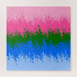Golvende Trippy Abstract Omniromantische Pride Vla Legpuzzel