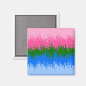 Golvende Trippy Abstract Omniromantische Pride Vla Magneet (Voorkant / Achterkant)