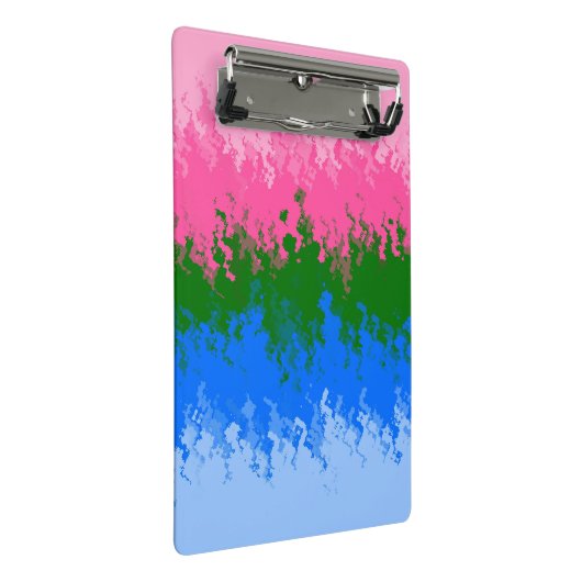 Golvende Trippy Abstract Omniromantische Pride Vla Mini Klembord (Schuin)