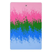 Golvende Trippy Abstract Omniromantische Pride Vla Mini Klembord (Achterkant)