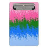 Golvende Trippy Abstract Omniromantische Pride Vla Mini Klembord (Voorkant)