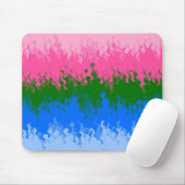 Golvende Trippy Abstract Omniromantische Pride Vla Muismat (Met muis)