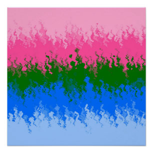 Golvende Trippy Abstract Omniromantische Pride Vla Perfect Poster