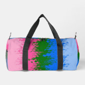 Golvende Trippy Abstract Omniromantische Pride Vla Plunjezak (Achterkant)