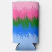 Golvende Trippy Abstract Omniromantische Pride Vla Seltzer Blikjeskoeler (Voorkant)