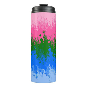 Golvende Trippy Abstract Omniromantische Pride Vla Thermosbeker