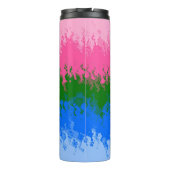 Golvende Trippy Abstract Omniromantische Pride Vla Thermosbeker (Achterkant)