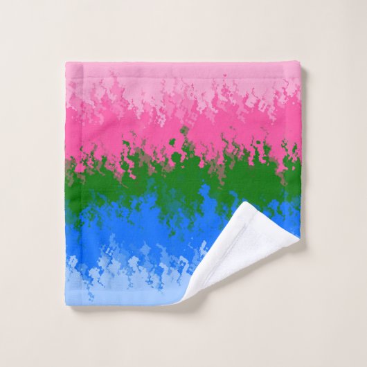 Golvende Trippy Abstract Omniromantische Pride Vla Washandje (Wasdoekje)
