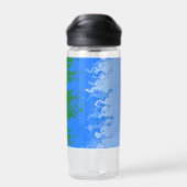 Golvende Trippy Abstract Omniromantische Pride Vla Waterfles (Achterkant)