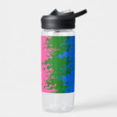 Golvende Trippy Abstract Omniromantische Pride Vla Waterfles (Links)