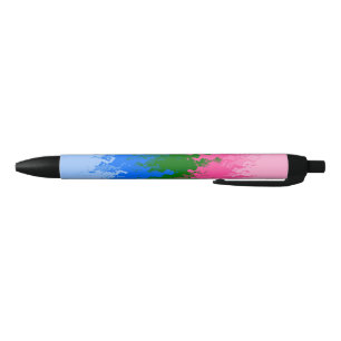 Golvende Trippy Abstract Omniromantische Pride Vla Zwarte Inkt Pen