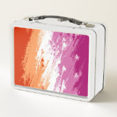Golvende Trippy Groovy Abstract Lesbische Pride Vl (Achterkant)