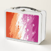 Golvende Trippy Groovy Abstract Lesbische Pride Vl (Voorkant)