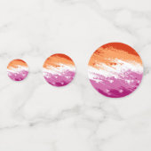 Golvende Trippy Groovy Abstract Lesbische Pride Vl Confetti (Voorkanten)
