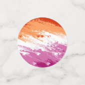 Golvende Trippy Groovy Abstract Lesbische Pride Vl Confetti (Kleine voorkant)